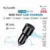 Inotek 100W PD + QC3.0 Metal Car Charger | Dual Port Type-C & USB Fast Charging | Sasvat Biz