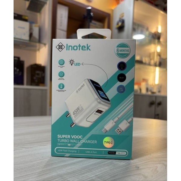 Inotek 45W Super VOOC Fast Charger with LED Display | Type-C Cable Included | 6 Months Warranty - Image 4