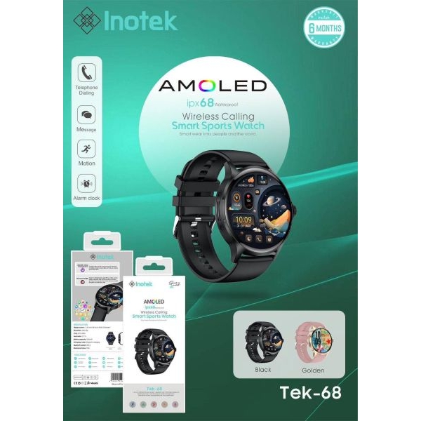 Inotek Tek-68 AMOLED Smart Sports Watch with Wireless Calling | IPX68 Waterproof | 1.43” HD Display - Image 5
