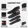 Insoles For Men and Women 3 Layer All-Season PVC Adjustable Height Increasing Comfort Style Black Model JHW-102