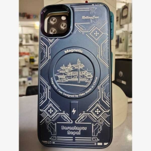 iPhone 11/12/13/14 Pro Max, Basantapur Nepal And Baudhanath Nepal (MagFit) Case, MagSafe Magnetic Designed Case