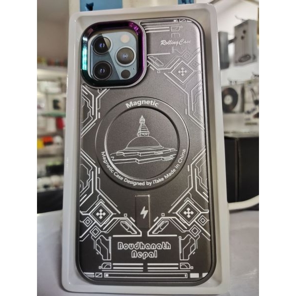 iPhone 11/12/13/14 Pro Max, Basantapur Nepal And Baudhanath Nepal (MagFit) Case, MagSafe Magnetic Designed Case - Image 4