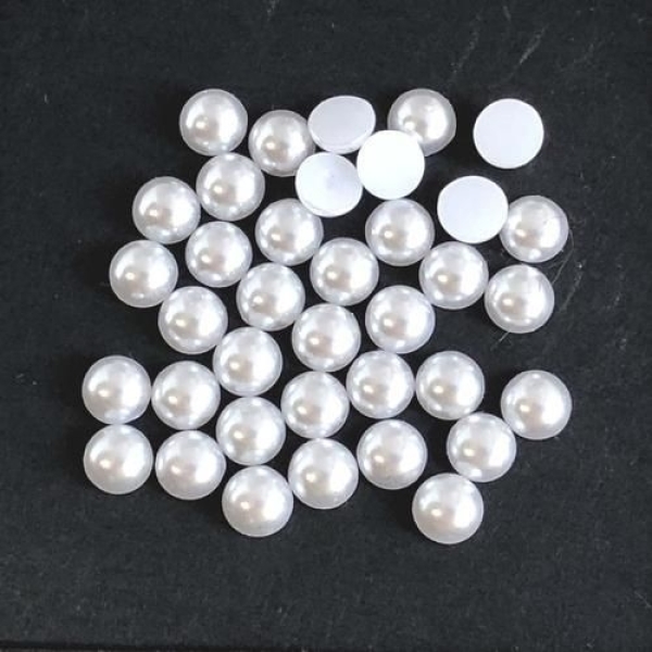 Ivory Half Cut Pearls (5mm) -100 grams - Image 2