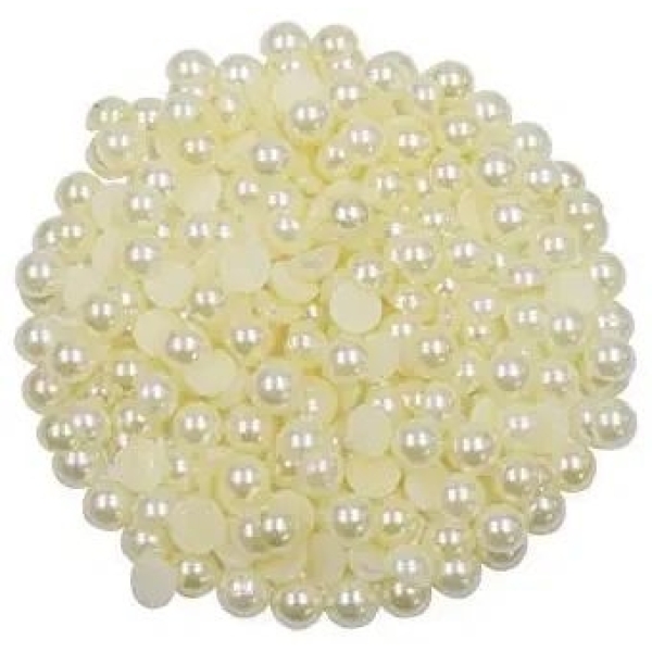 Ivory Half Cut Pearls (5mm) -100 grams - Image 4