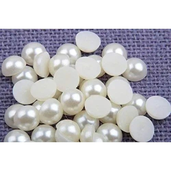 Ivory Half Cut Pearls (5mm) -100 grams - Image 5