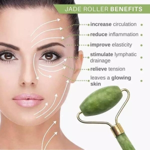 Jade Roller 100% Natural Jade Face Roller/Anti Aging Jade Stone Massager