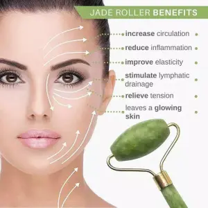 Jade Roller 100% Natural Jade Face Roller/Anti Aging Jade Stone Massager