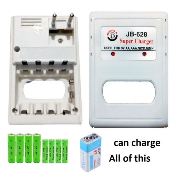 JB-628 Super Battery Charger AA or AAA 9V Rechargeable Smart Battery Charger - Image 5