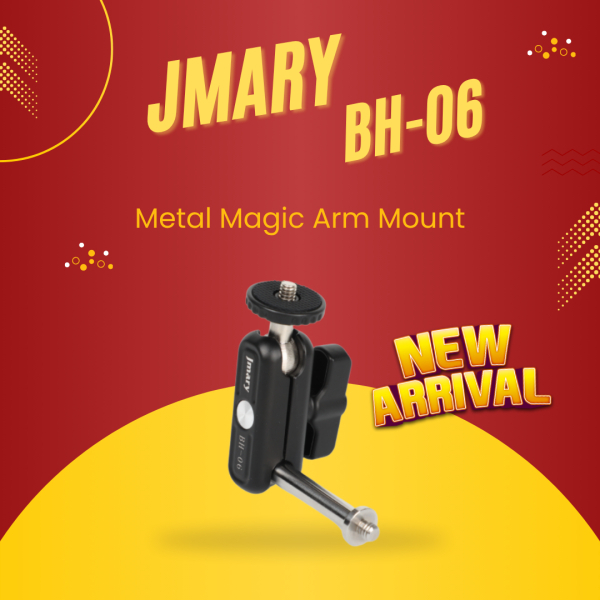 JMARY BH-06 Metal Magic Arm Mount - Versatile 1/4" Screw Camera Monitor LED Light Microphone Mobile Phone Holder (1kg Max Load) - Image 2