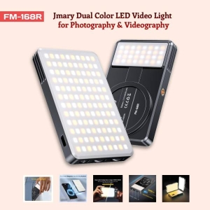 Jmary FM-168R Magnetic LED Photography Fill Light – Portable Rechargeable 160 LEDs Video Light for iPhone