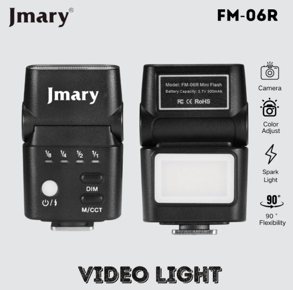 Jmary Fm06R Mini Speedlite Camera Flash Video Light With 3 lighting Mode - Image 2
