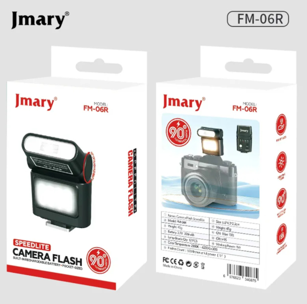Jmary Fm06R Mini Speedlite Camera Flash Video Light With 3 lighting Mode - Image 3