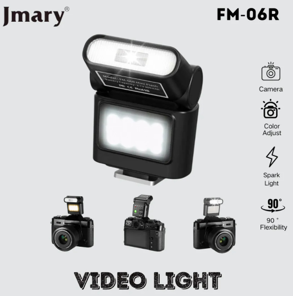 Jmary Fm06R Mini Speedlite Camera Flash Video Light With 3 lighting Mode - Image 4