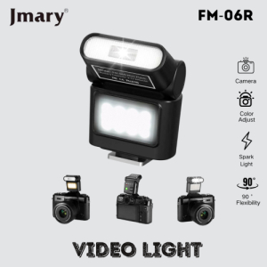 Jmary Fm06R Mini Speedlite Camera Flash Video Light With 3 lighting Mode