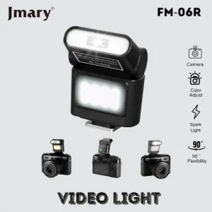 Jmary Fm06R Mini Speedlite Camera Flash Video Light With 3 lighting Mode