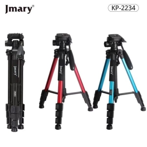 Jmary KP-2234 Portable Lightweight Tripods 3-Way Pan Head Section Legs Professional Aluminium Tripod For All DSLR Cameras GoPro Mobile