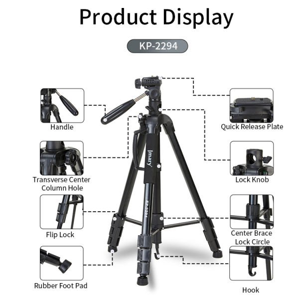 Jmary KP-2294 Multifunctional Professional Tripod With Multi Angle Adjustment - Image 2