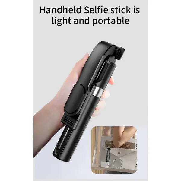 JMARY KT-219 Telescopic Selfie Stick Tripod Stand Cell Phone Clip Rotation Design Remote Shutter - Image 4
