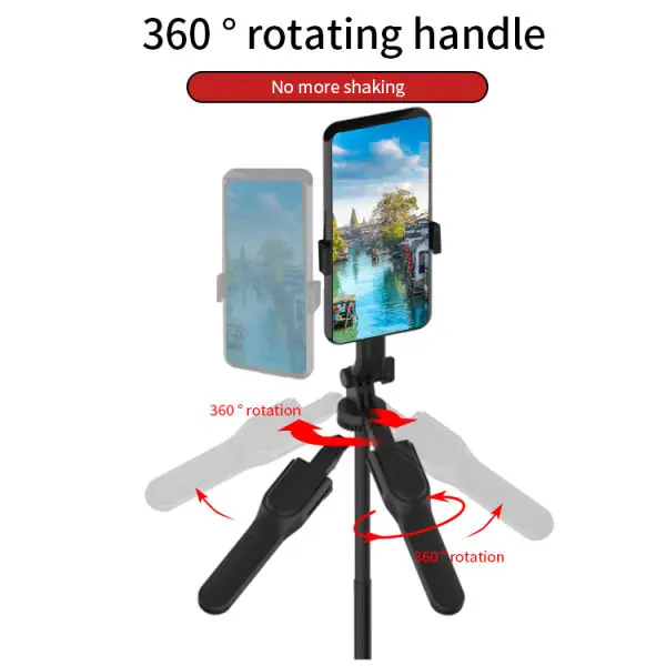 JMARY KT-239 1.75m Telescopic Selfie Stick Tripod Stand Cell Phone Clip Rotation Design Camera Mount Holder - Image 2