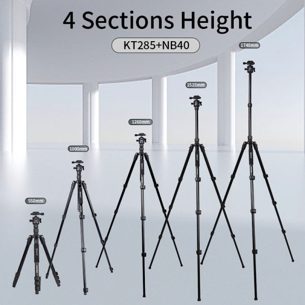 JMARY KT285+NB40 1.64M 2 In 1Tripod With Panoramic Ball Head - Image 5