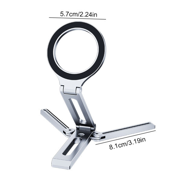 Jmary MS-96 Magnetic Phone Holder – 360° Rotatable Foldable Metal Stand (1/4” UNC) - Image 5