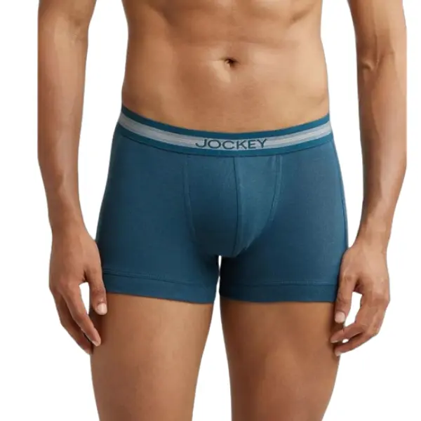 Jockey 1015 Men Super Combed Cotton Rib Solid Trunk (Estate Blue)