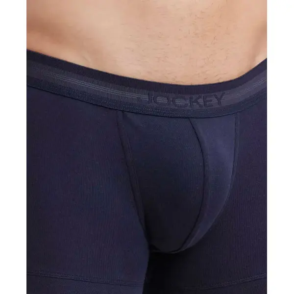 Jockey 1015 Men Super Combed Cotton Rib Solid Trunk (Deep Navy) - Image 2