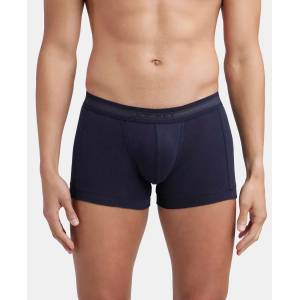 Jockey 1015 Men Super Combed Cotton Rib Solid Trunk (Navy)