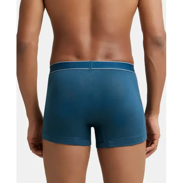 Jockey 1015 Men Super Combed Cotton Rib Solid Trunk (Reflecting Pond) - Image 3