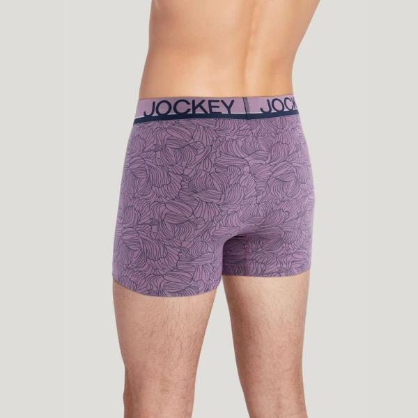 Jockey Casual Cotton Stretch 3" Trunk - 3 Pack (Hiker/Grey Dove/Capelin Stripe) - Image 2