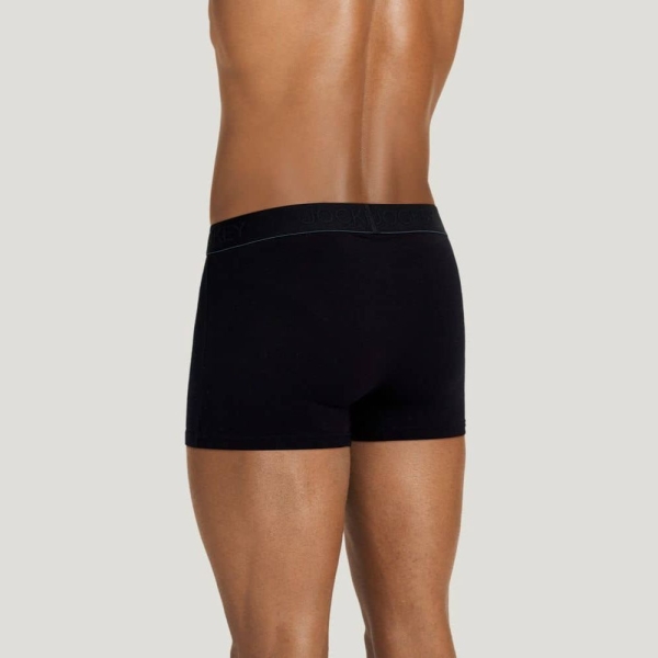 Jockey Chafe Proof Pouch Cotton Stretch 3" Trunk (Black) - Image 7