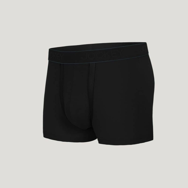 Jockey Chafe Proof Pouch Cotton Stretch 3" Trunk (Black) - Image 6
