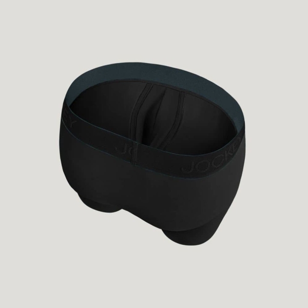 Jockey Chafe Proof Pouch Cotton Stretch 3" Trunk (Black) - Image 5