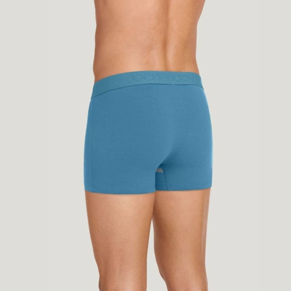 Jockey Chafe Proof Pouch Cotton Stretch 3" Trunk (Blue Chambray) - Image 7