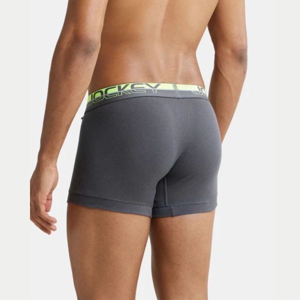 Jockey FP03 Asphalt Super Combed Cotton Rib Solid Trunk (Pack of 2) - Image 3