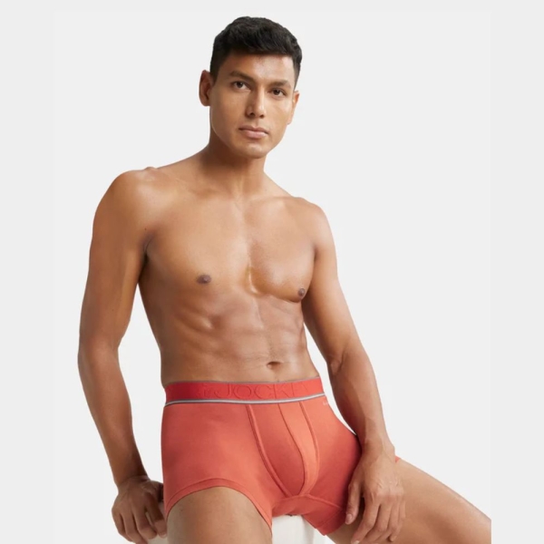 Jockey HG16 Tencel Micro Modal Elastane Stretch Solid Trunk (Cinnabar) - Image 3