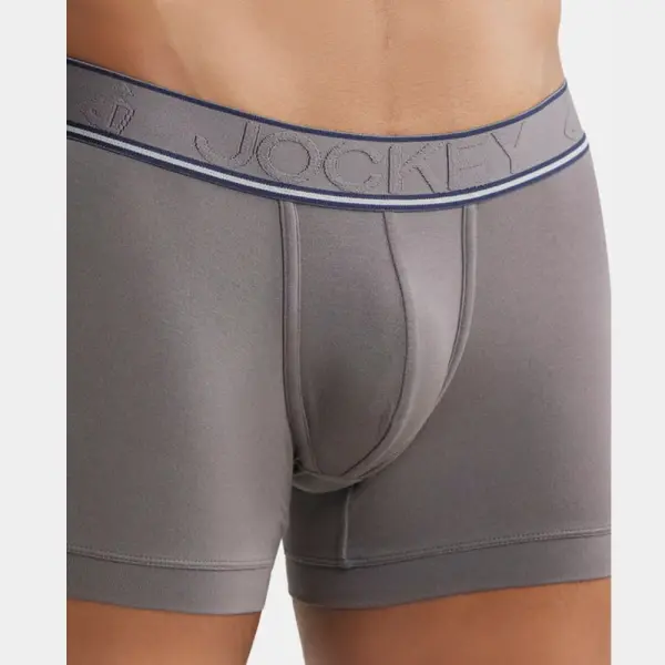 Jockey HG16 Tencel Micro Modal Elastane Stretch Solid Trunk (Gunmetal) - Image 2