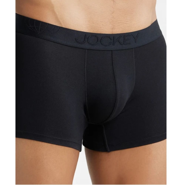Jockey IC25 Tencel Micro Modal Cotton Elastane Stretch Solid Trunk (Black) - Image 3