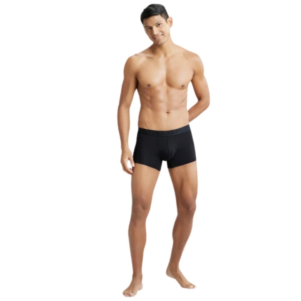 Jockey IC25 Tencel Micro Modal Cotton Elastane Stretch Solid Trunk (Black) - Image 2