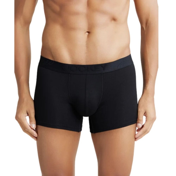 Jockey IC25 Tencel Micro Modal Cotton Elastane Stretch Solid Trunk (Black)