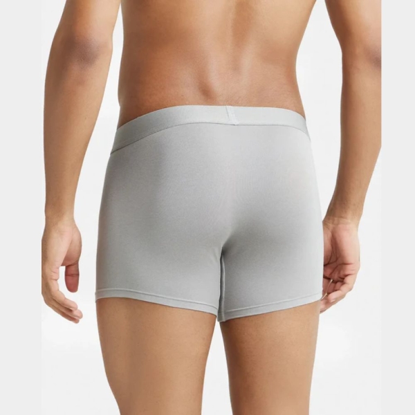 Jockey IC25 Tencel Micro Modal Cotton Elastane Stretch Solid Trunk (Bright Light Grey) - Image 2