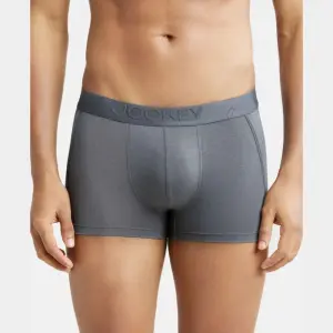 Jockey IC25 Tencel Micro Modal Cotton Elastane Stretch Solid Trunk (Gun Metal)