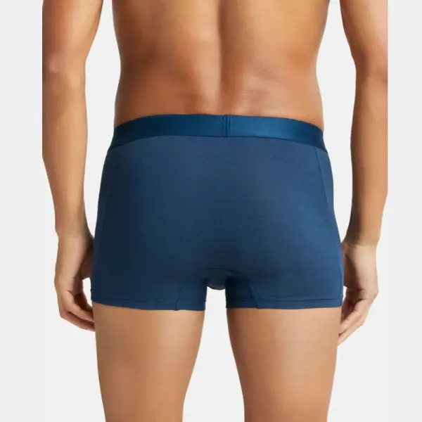 Jockey IC25 Tencel Micro Modal Cotton Elastane Stretch Solid Trunk (Petrol) - Image 4