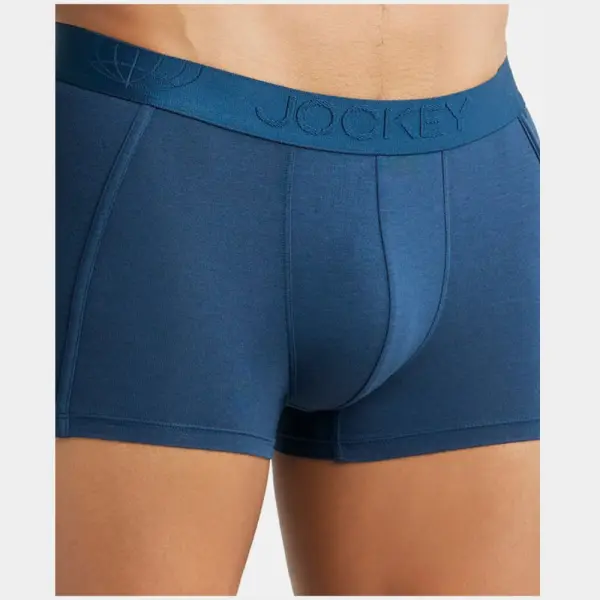 Jockey IC25 Tencel Micro Modal Cotton Elastane Stretch Solid Trunk (Petrol) - Image 2