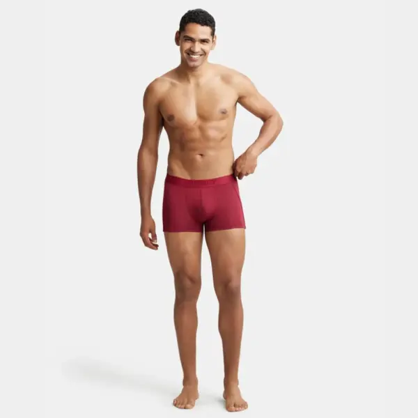 Jockey IC25 Tencel Micro Modal Cotton Elastane Stretch Solid Trunk (Red Pepper) - Image 4