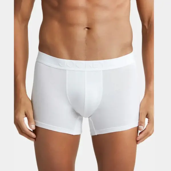 Jockey IC25 Tencel Micro Modal Cotton Elastane Stretch Solid Trunk (White)