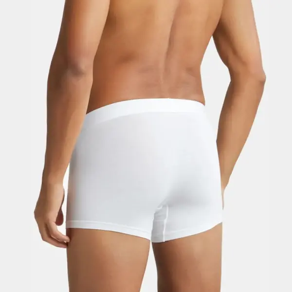 Jockey IC25 Tencel Micro Modal Cotton Elastane Stretch Solid Trunk (White) - Image 5