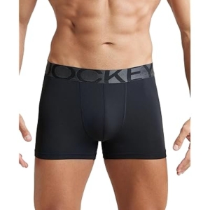 Jockey IC28 Men Tactel Microfiber Elastane Stretch Solid Trunk (Black)