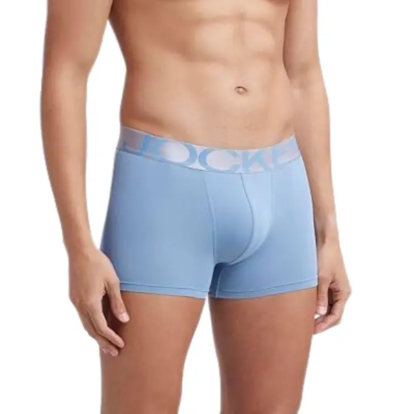 Jockey IC28 Men Tactel Microfiber Elastane Stretch Solid Trunk (Blue Shadow) - Image 5