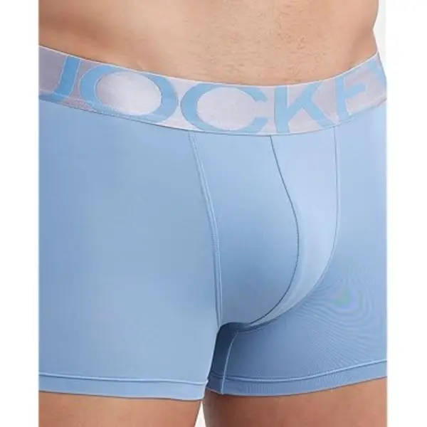 Jockey IC28 Men Tactel Microfiber Elastane Stretch Solid Trunk (Blue Shadow) - Image 3